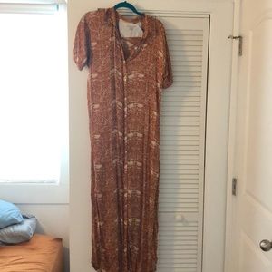 Acacia mud snake rayon dress